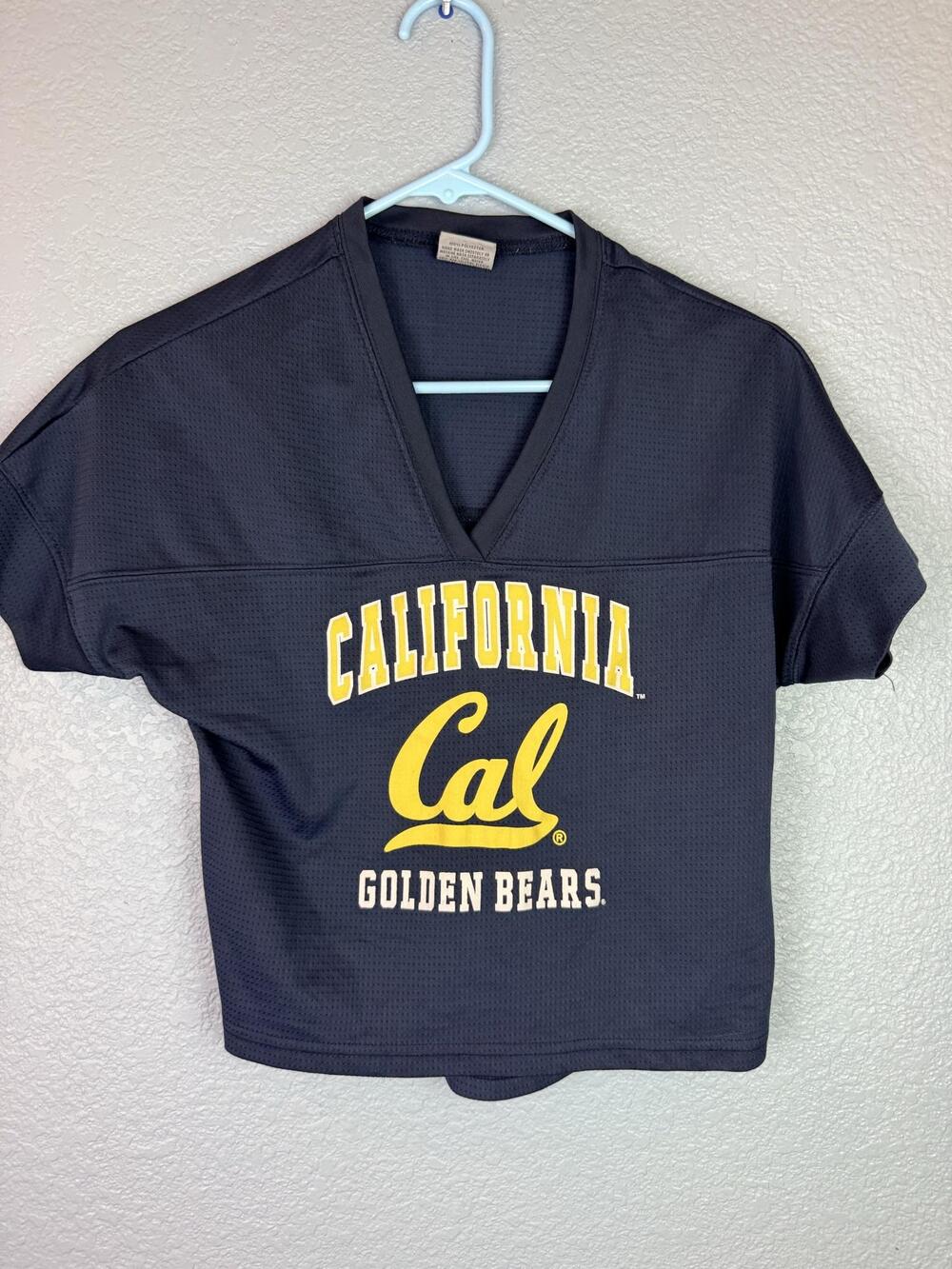California Golden Bears Jersey Womens Medium Blue NCAA Football Crop Colosseum